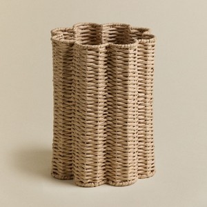 Panier de rangement en papier tressé durable, grand et rond, pour la maison, la salle de bain, la chambre, le bureau, fait main, naturel, vente en gros, faible MOQ - Product Image 1