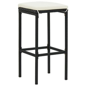 Ensemble de bar de jardin noir et blanc crème - Product Image 4