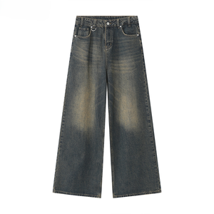 Jeans en denim baggy pour hommes, sur mesure, OEM, taille basse, denim premium pour les marques de streetwear américaines, faible MOQ - Product Image 4