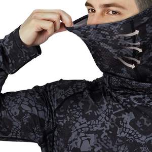 Camiseta de Pesca Sublimada con Diseño Personalizado al por Mayor, Protección Solar UPF 50, Secado Rápido, Mangas Largas, con Máscara, Personalizada en Spandex/Poliéster - Product Image 4