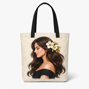 Premium Quality Custom printed logo <b>Canvas</b> Shopping <b>Bag</b> <b>Large</b> Size With Black Handles Storage Tote For Daily Use - Product Image 1