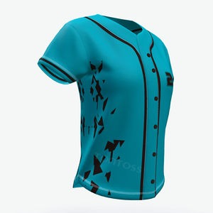 Maillot de baseball sur mesure OEM - 100% polyester, respirant, anti-UV, à séchage rapide, design personnalisé et nom d'équipe imprimé - Product Image 6