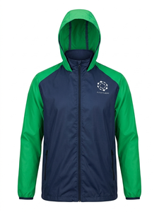 Veste coupe-vent de qualité supérieure imprimée par sublimation séchage rapide imperméable fermeture éclair complète sweat à capuche léger formation vestes d'extérieur - Product Image 1