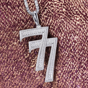 Colgante de Plata 925 con Baño de Rodio, con Letra o Número Personalizado para Hombre, con Moissanita Color D que Pasa el Test del Diamante, Estilo Hip Hop, Certificado GRA - Product Image 2