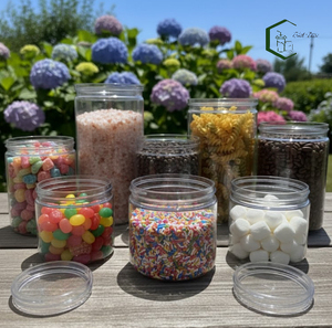 Botellas Redondas de PET de Alta Calidad para Alimentos de Tinh Dieu Vietnam, 85 mm de Diámetro, Boca Ancha y Tapa de Rosca para Snacks, Dulces y Pasteles - Product Image 1