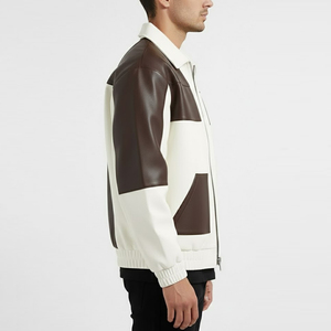 เสื้อแจ็คเก็ตหนังแกะแท้สำหรับผู้ชาย สไตล์ฤดูหนาว ดีไซน์โดดเด่น  แจ็คเก็ตหนังแท้สำหรับผู้ชาย แจ็คเก็ตมอเตอร์ไซค์ เสื้อโค้ทผู้ชาย - Product Image 3