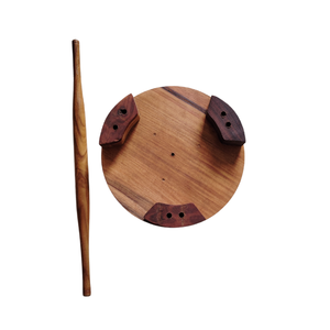 Rouleau à pâtisserie artisanal en bois de haute qualité, motif étoile, écologique, Chakla Belan, ustensile de cuisine du Gujarat, ne pas laver - Product Image 4