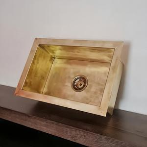 Handmade Solid Brass Kitchen Sink Luxury Deep Single Bowl Modern <b>Basin</b> for Residential and Hotel Kitchens - Product Image 1