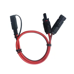 Conector macho hembra solar de 12AWG a Cable SAE Cable de extensión PV con adaptador de polaridad inversa Cable de conexión de energía solar de 1m