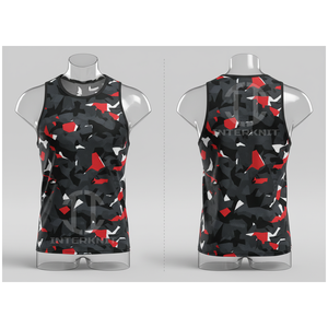 Men's Heat-Transfer Printed Crew Neck Tank <b>Top</b> Sleeveless Vest Breathable Knitted <b>Mesh</b> 100% Cotton Eco-Friendly Anti-UV Quick - Product Image 5