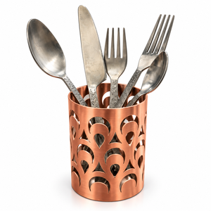 Juego de Cubiertos de Acero Inoxidable de Alta Calidad, 5 Piezas con Soporte, Diseño Floral Calado, para Organizar la Cocina del Hogar al Precio Más Bajo - Product Image 4