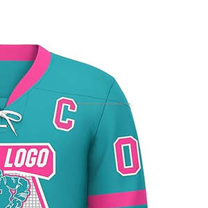 Maillot de hockey sur glace en polyester unisexe sur mesure conception libre avec impression par sublimation pour vêtements de hockey sur glace unisexes - Product Image 4