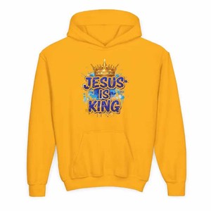 Jesus Is King <b>Kingdom</b> Faith Hoodie Men Women Youth University College Chenille Letter Embroidery Factory Direct - Product Image 1