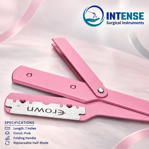 มีดโกนหนวดแบบมืออาชีพ OEM สีดำ พร้อมใบมีดสแตนเลส 100 ชิ้นในกล่อง - Product Image 4