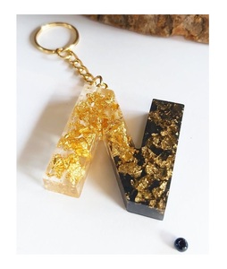 Decoration Gift Personalized keychain Gift Keychain Wholesale Price Handcrafted Couples Keychain <b>Customized</b> Letter And Color - Product Image 1