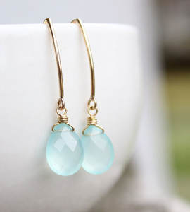 Blue Brass Briolette Drop Earrings Vintage Party <b>Handmade</b> <b>Jewelry</b> Supplier - Product Image 4