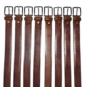 Ceinture pour homme en cuir de vachette poli, longueur personnalisée, boucle carrée en acier, écologique, imperméable, légère, pour le bureau et les mariages - Product Image 5