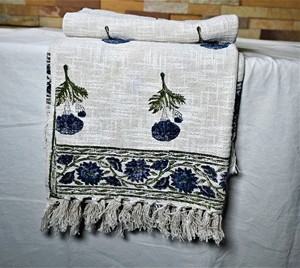 <b>Luxury</b> Antique Hand Block Print Cotton Throw <b>Blanket</b> Trendy Home Decor for Living Room Sofa Couch Travel Home Textile - Product Image 2