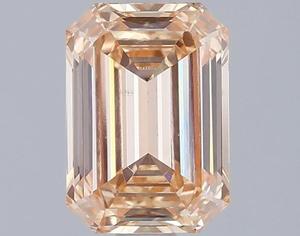 Diamante Cultivado en Laboratorio con Corte Esmeralda de 1.34ct, Color Amarillo Anaranjado Intenso, VS1, Certificado IGI, Diamante Suelto CVD, Venta al Por Mayor - Product Image 1
