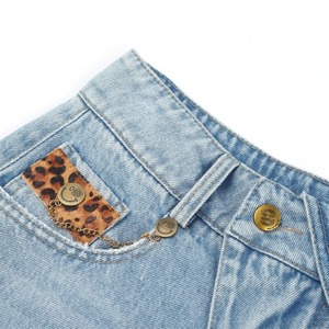 Shorts en jean amples en coton pour femmes, style streetwear, grandes tailles, personnalisables, pour le travail - Product Image 5