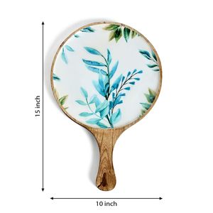 Plateau de service en bois de manguier bleu ciel Florence Design avec poignée pour servir des collations et des plateaux de petit-déjeuner au meilleur prix - Product Image 2