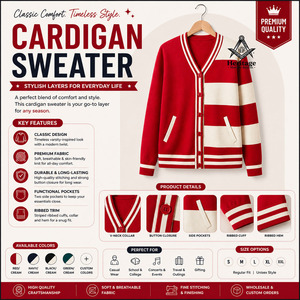 Heritage Masonic Regalia Custom Wholesale Women Delta Sigma Winter Long Sleeve Loose Fit <b>Cardigan</b> <b>Sweater</b> Button V-neck New - Product Image 5