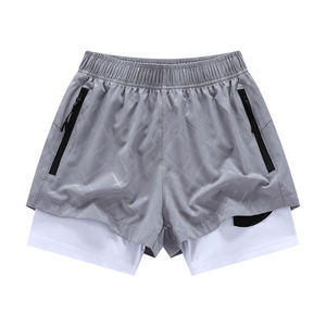 Shorts de sport pour femmes à séchage rapide, taille haute, design décontracté, logo personnalisé, grandes tailles, shorts athlétiques à motif uni - Product Image 2