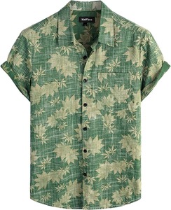 Camisa de Hombre para el Día a Día, Manga Corta, Estampado Tropical, Casual de Playa, con Botones, Verano, Vibrante, Colorida, Floral, Top, Camisa de Verano para Hombre - Product Image 4
