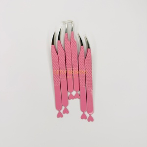 ชุดแหนบต่อขนตาแบบมืออาชีพ สีชมพู ป้องกันไฟฟ้าสถิตย์ ทำจากสแตนเลส อุปกรณ์ต่อขนตา แหนบต่อขนตาแบบมืออาชีพ สำหรับเส้นใยต่อขนตา - Product Image 2