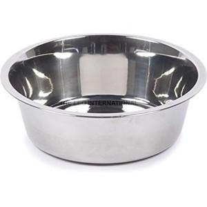 Comedero Exclusivo para Mascotas, Estilo Deluxe de Lujo, Tazón de Acero Inoxidable para Perros y Gatos, Forma Redonda - Product Image 1