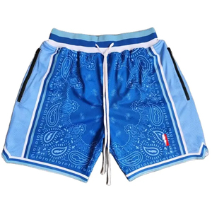 Shorts de basketball personnalisés pour hommes en toile 100% polyester, séchage rapide, respirant, imperméable, protection UV, écologique, OEM ODM - Product Image 5