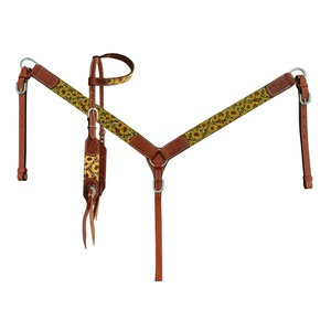 Top Trendy100 % cuero genuino Western One Ear Headstall & Breast Collar Set Top proveedor indio Fabricante Mayorista - Product Image 2