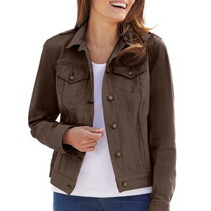 Veste en jean pour femme, nouvelle collection, design personnalisé, logo sur mesure, haute qualité, prix de gros, nouvelle conception. - Product Image 4