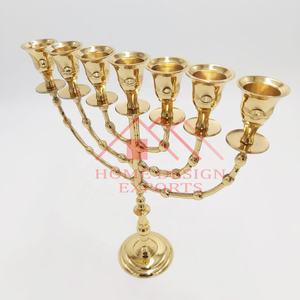 Bougeoir exclusif Menorah Best-seller Bougeoir Menorah 9 bras Décoratif Fantaisie - Product Image 3