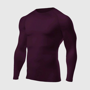 T-shirt de compression personnalisé en gros, haute performance, respirant, écologique, avec coutures plates, anti-UV et séchage rapide pour hommes - Product Image 4
