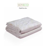 Selimut Kasur 220x200 cm Berbahan Wol Unta dan Katun, Super Hangat, Hipoalergenik, Bernapas, Ramah Lingkungan, Untuk Semua Musim, Warna Putih Coklat