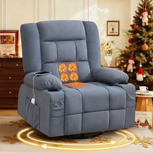 Fauteuil inclinable 4 points 3D avec massage par pétrissage et chaleur, fonction balancelle, idéal pour salon, 2 places - Product Image 2
