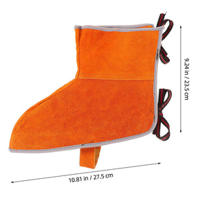 En gros, Couvre-chaussures de soudeur en cuir croûte de vachette, résistantes à la chaleur et aux flammes - Product Image 1