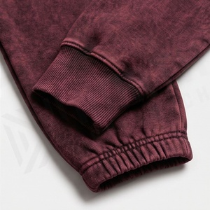 Conjunto Deportivo Personalizado de Algodón Grueso con Capucha y Estampado, Estilo Vintage con Lavado Ácido, Unisex, para Gimnasio y Fitness - Product Image 6