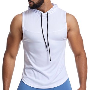 Hoodie sans manches pour homme à col en V avec 2 poches latérales, confortable, durable, extensible, avec logo personnalisé - Product Image 6