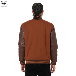 Street Wear Customization Logo Print Newest Design Breathable Fabric Men Winter Wear Varsity Jacket Top Product Bomber Jackets - Product Image 4