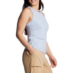 Débardeurs de sport personnalisés pour femmes, respirants, en coton tricoté et élasthanne, col en V, style streetwear uni - Product Image 5