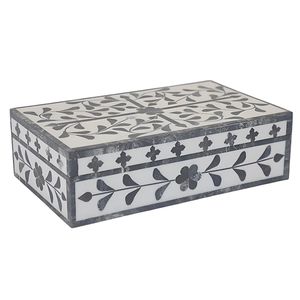 Boîte de rangement à bijoux UO de luxe moderne personnalisée en os incrusté, avec choix de couleurs multiples, forme et motif personnalisés, incrustation en os - Product Image 3