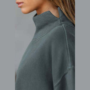 Sudadera Oversize de Cuello Alto para Mujer, Ajuste Relajado, Cálida y Suave de Forro Polar, Transpirable, Ecológica, Forrada, Estilo Urbano de Moda - Product Image 4