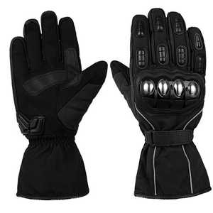 Guantes de Carreras de Cuero, Dedos Completos, Antideslizantes, para Ciclismo de Montaña, Motocross y Carreras de Motos - Product Image 1