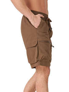 Pantalones Cortos Cargo Personalizados Estilo Urbano para Hombre, Ropa de Trabajo Informal de Verano con Bolsillos, Buena Calidad, Diseño Sólido - Product Image 3