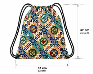 Mochila con Cordón de Tela Jacquard Premium, Ligera, para Deportes al Aire Libre, Viajes, Bolsa con Cierre de Amarre - Product Image 4