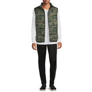 Wholesale Casual Bubble Puffer Vest Unisex Quilted Sleeveless <b>Warm</b> Hooded Bodywarmer Outdoor Winter Jacket Front Custom Accepted - Product Image 1
