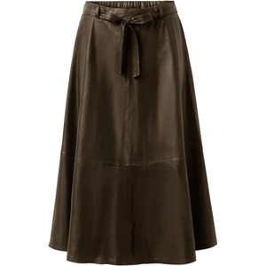 Jupe crayon fendue en similicuir pour femme, taille haute, moulante, mi-longue, noire et marron, style streetwear, nouvelle collection automne 2026, sexy - Product Image 2