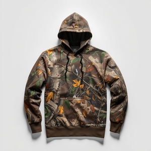 Duck Camouflage Winter Hoodie Hunting Style Polyester/Nylon Fleece Pullover Sweatshirt with Embroidered OEM ODM Customization - Product Image 3